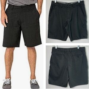O’Neill Men’s Black Micro Plaid Casual Shorts Size 36 Travel Golf Resort-wear